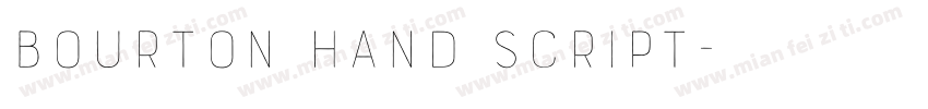 Bourton Hand Script字体转换